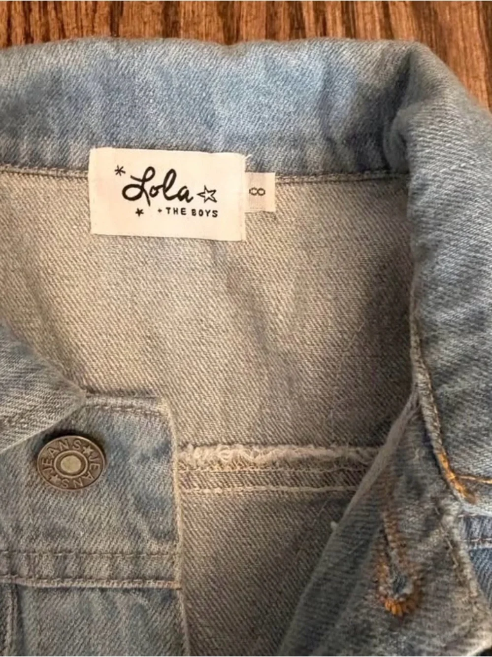 Lola + The Boys Light Wash Denim Jacket - Pale Blue